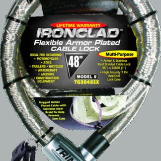 TRIMAX IronClad Flexible Armour plate Cable Lock 1.2m 