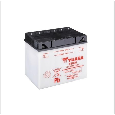 Yuasa 53030 12V Yumicron Battery Acid Attached