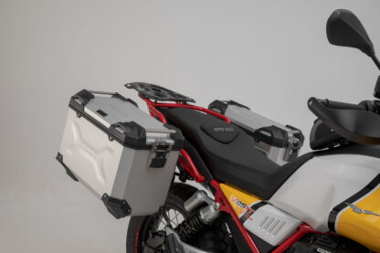 Adventure set Luggage Silver. Moto Guzzi V85 TT (19-23).