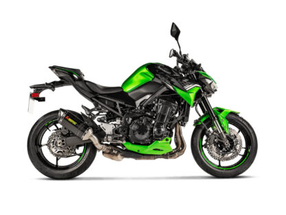 Akrapovic Slip On exhaust system Black. Kawasaki Z900 (19-).