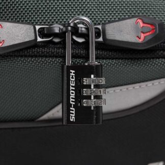 Lock for motorcycle luggage Black. Combination lock.