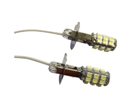 2x H3 LED White Headlight Bulb