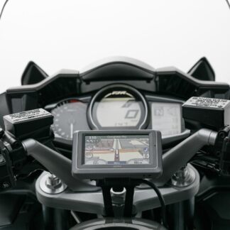 GPS mount for handlebar Black. Yamaha FJR 1300 (04-).