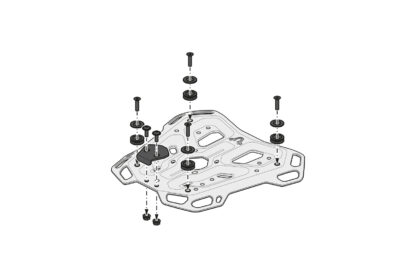 ADVENTURE-RACK Black. BMW R 1300 GS (23-). BMW Topcase mount.