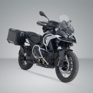 TRAX ADV aluminium case system + Akrapovic Black. 45/45 l. BMW R 1300 GS (23-).