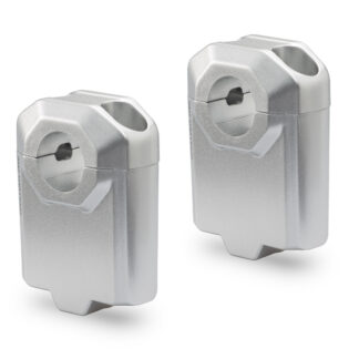 Bar riser for e 22 mm handlebar H=50 mm Silver