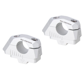 Variable bar back Ø 28 mm handlebars with offset Silver. BMW F 850 GS/Adv (17-), F 900 GS (23-).