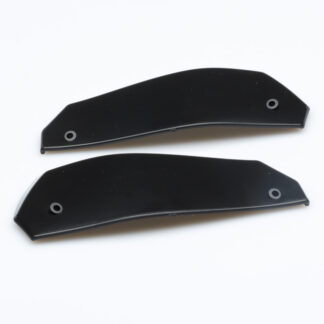 VPS plastic guards Orange. With variable black wind deflector.