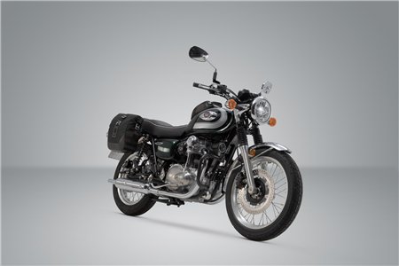 Legend Gear side bag system LC Black Edition Kawasaki W800 / Street / Cafe (11-), W650 (99-06).