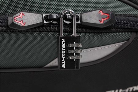 Lock for motorcycle luggage Black. Combination lock.
