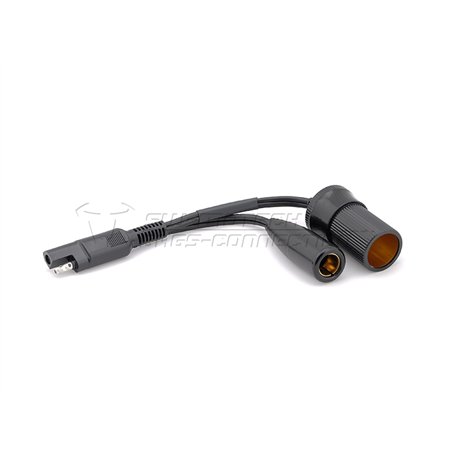 Cigarette lighter and DIN power socket for SAE Y-connection Cable ca 2x10 cm length 12 V