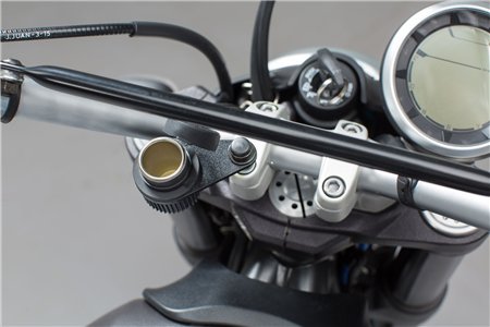 Cigarette lighter socket bracket M8. For handlebar mount with M8 screw