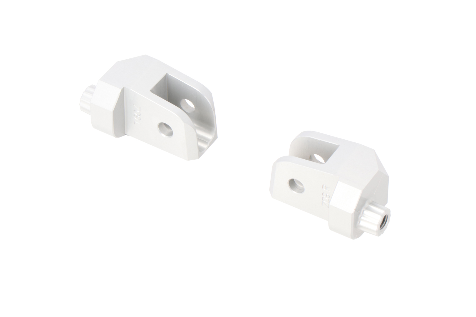 Mounting kit for EVO footrest Silver. BMW R 1200 GS, R 1250 GS, R 1300 GS.