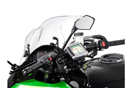 GPS mount for handlebar Black Kawasaki Z1000SX, Ninja 1000SX