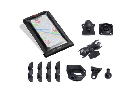 Universal GPS mount kit with Smartphone Drybag Incl 2inch socket arm, for handlebar/mirror thread