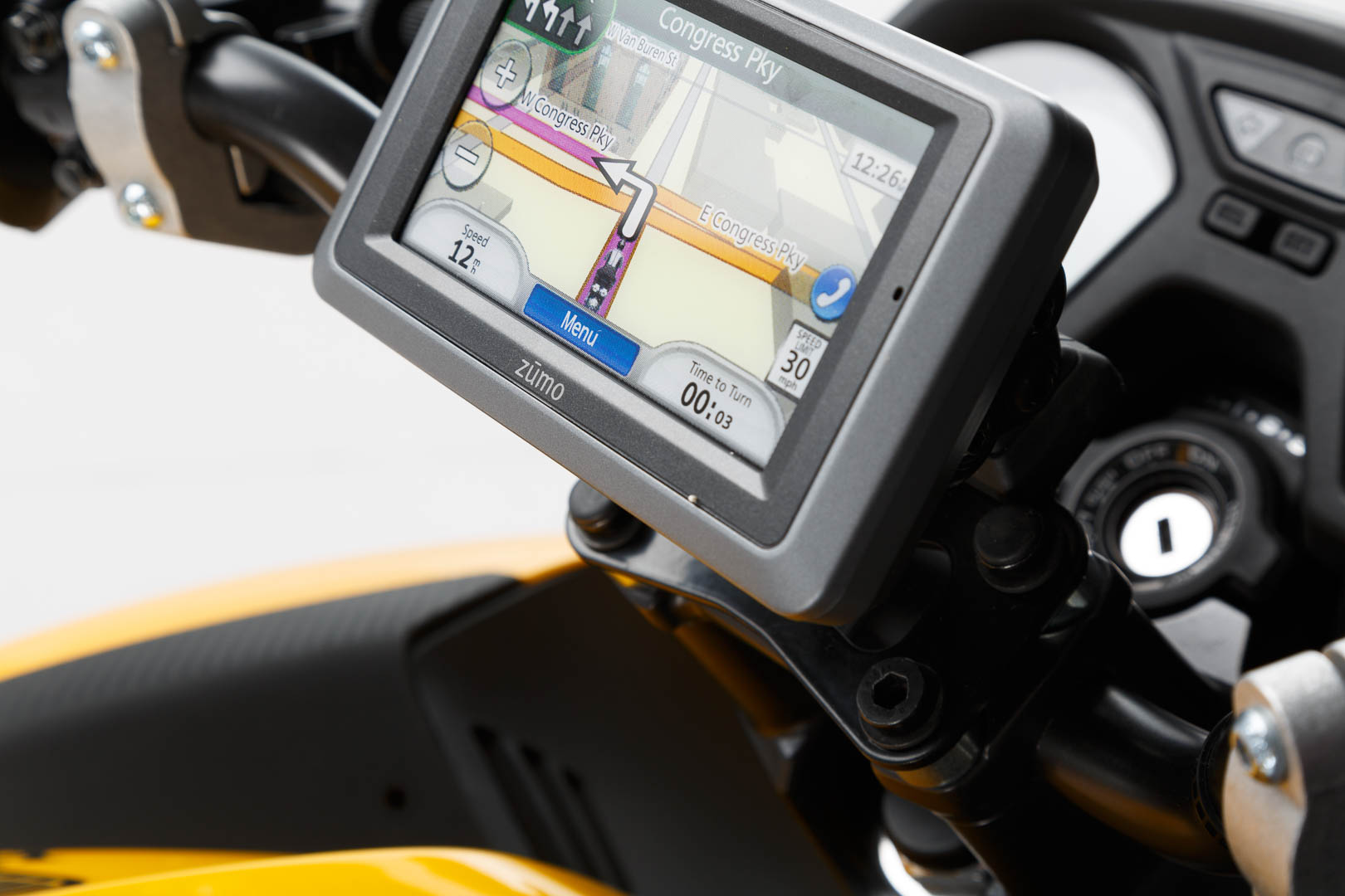 GPS mount for handlebar Black BMW / Honda / Suzuki models