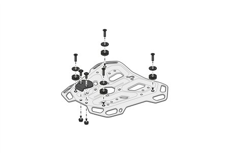 ADVENTURE-RACK Black. BMW R 1300 GS (23-). BMW Topcase mount.