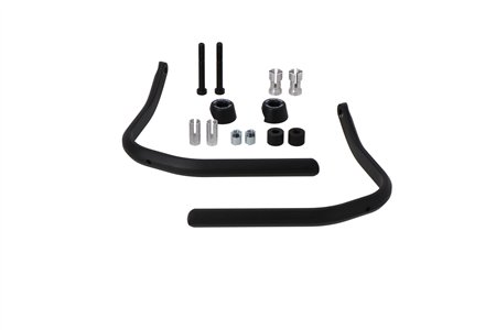 Handguard mounting kit Black For hollow handlebars 22mm to 1 inch