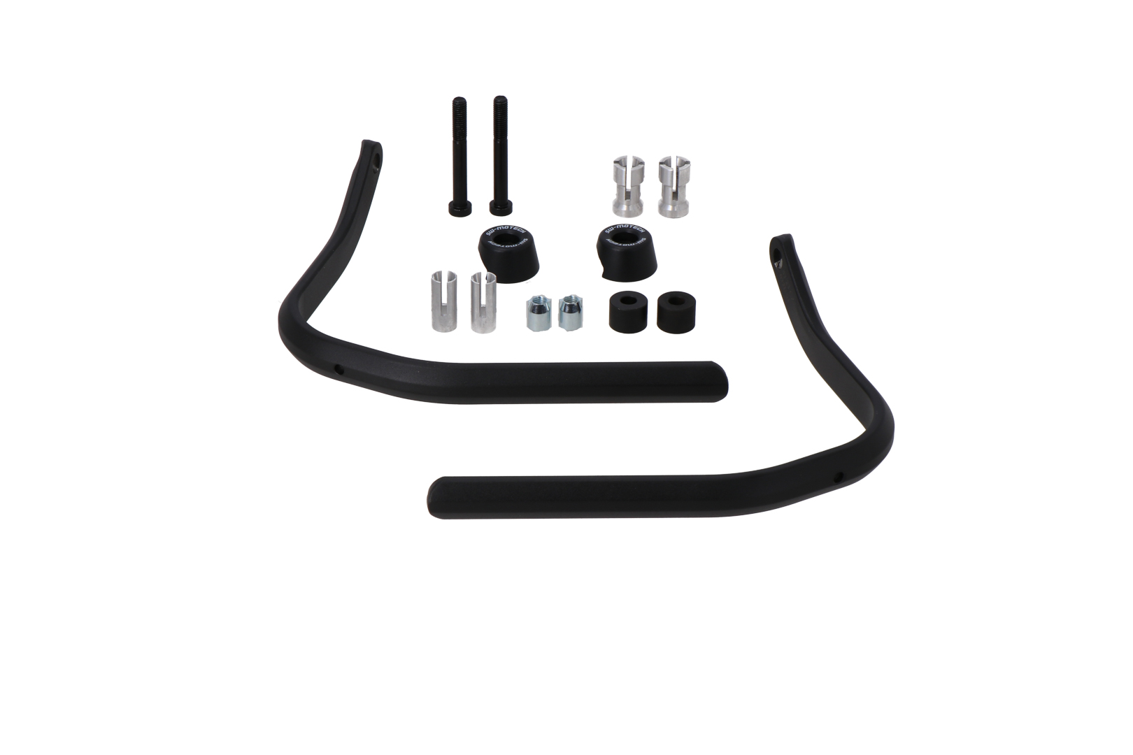 Handguard mounting kit Black For hollow handlebars 22mm to 1 inch