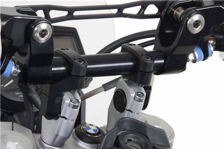 Vario bar back for Ø 28 mm handlebar Up/back variable. Black.