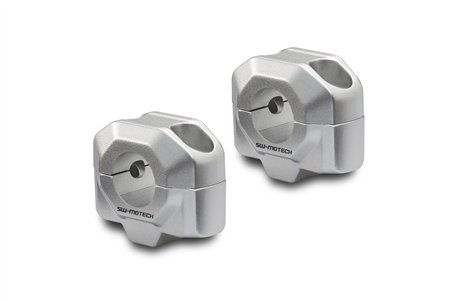 Bar riser for e 22 mm handlebar H=20 mm Silver