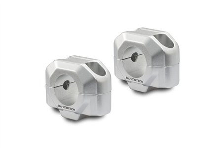 Bar riser for e 28 mm handlebar H=20 mm Silver