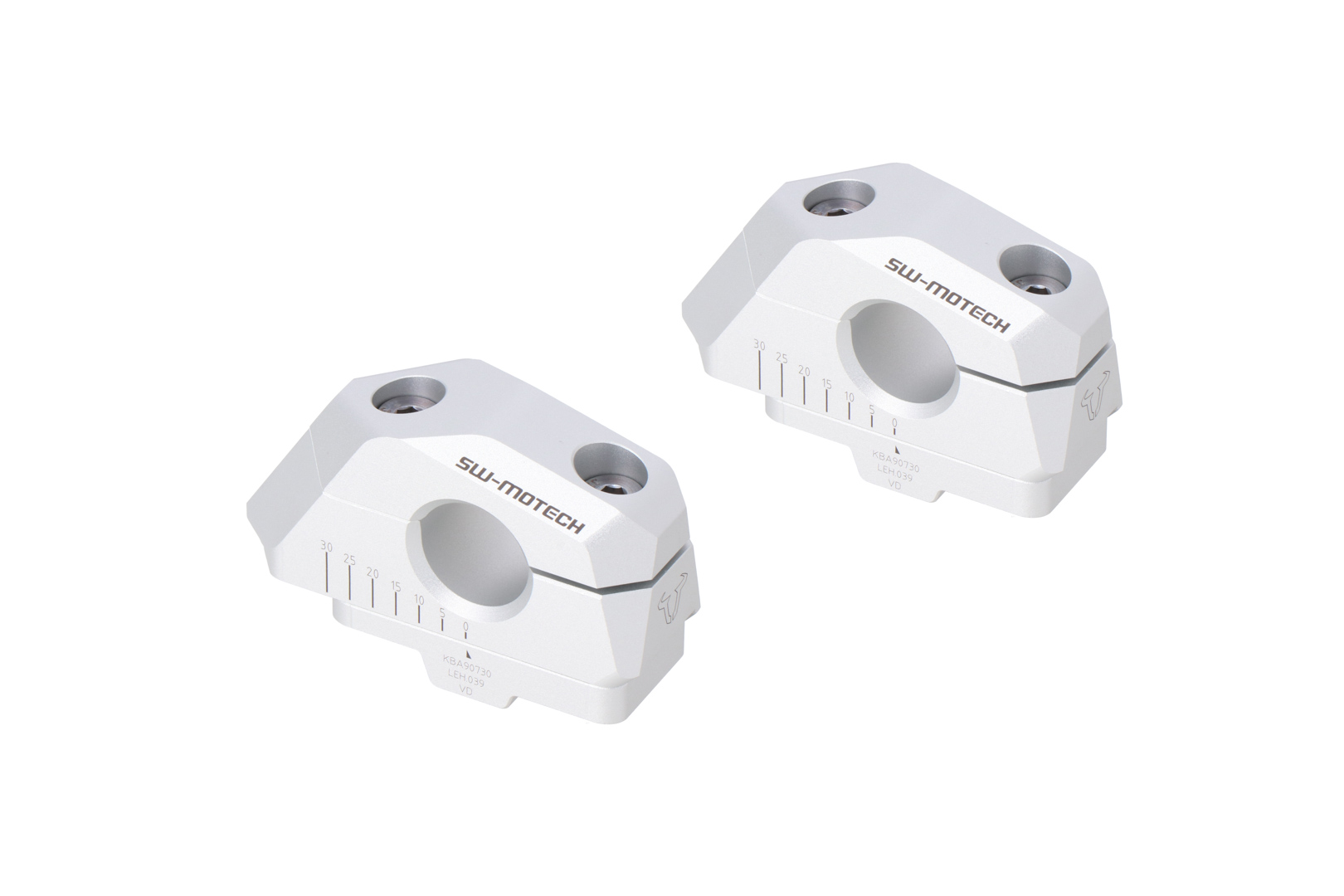 Variable bar back Ø22 mm handlebars with offset Silver. BMW F 750 GS (17-) / F 800 GS (23-).