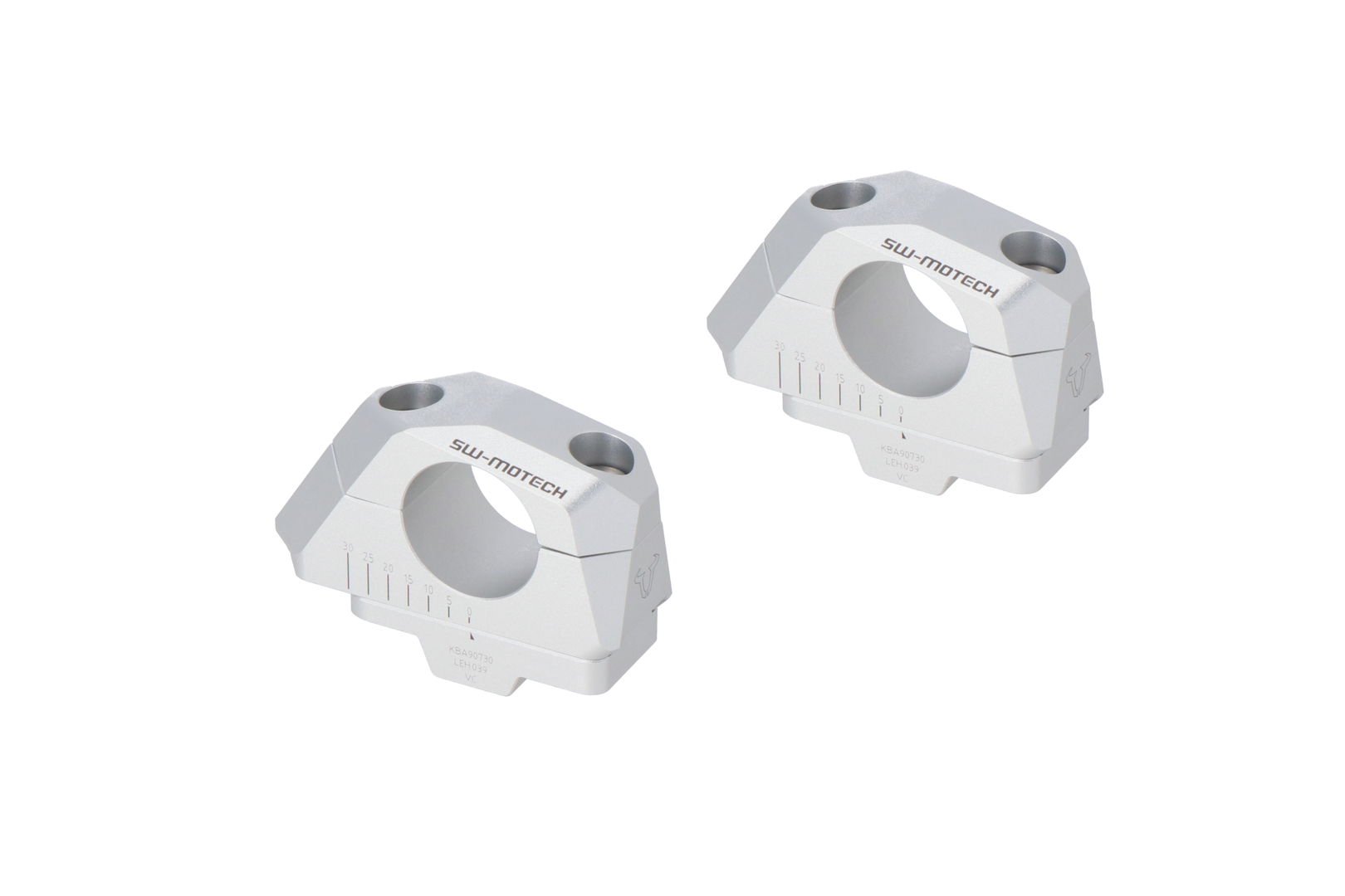 Bar back variable for ?32 handlebars. H=32mm. Back 5/10/15/20/25/30 mm. Silver.