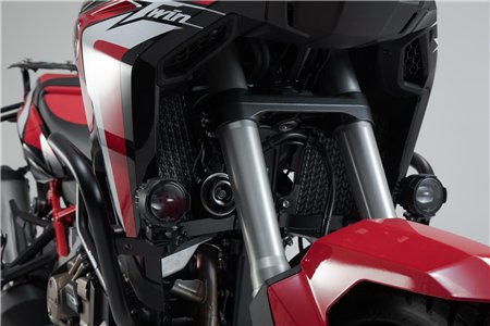 Light mount Black. Honda CRF1000L/CRF1100L with crash bar.