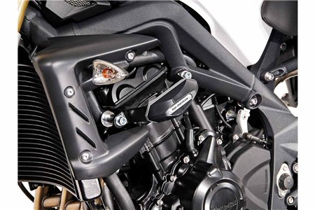 Frame slider kit Black. Triumph Street Triple 675 (07-12).