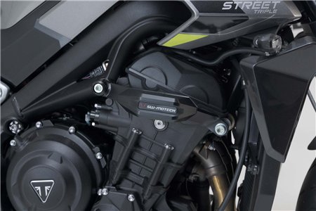 Frame slider kit Black. Triumph Street Triple (12-) / Rx (15-).